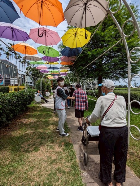 走過美麗的花傘步道